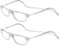 TBOC Pack: Lunettes de Lecture – (Deux Unités) Dioptrie +2.00 Monture Transparent Femme Homme Aimant Fermeture Pliable Régable Magnetique