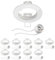 ledscom.de 10 Stück Deckeneinbaurahmen Circ Aluminium Einbaurahmen weiß (LED/Halogen/GU10/MR16/PAR16/50mm) inkl. GU10 Fassung