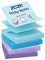 ZCZN Z-Notes Haftnotizen Sticky Selbstklebende Haftnotizzettel Klebezettel 4 Blöcke x 100 Blatt, 76 x 76 mm in 4 Farben (Hellblau, Blau, Hellviolett, Violett)