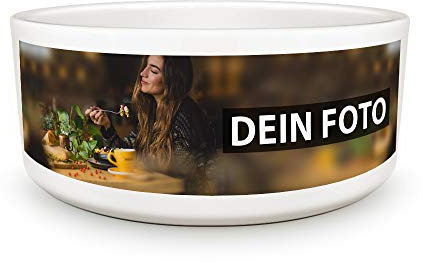 Schüssel selbst individuell gestalten/Personalisierbar mit eigenem Foto Bedrucken/Fototasse/Motivtasse/Werbetasse/Firmentasse mit Logo/Schüssel - 15 cm Durchmesser