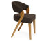 moebel-eins Alona Polsterstuhl, Material Massivholz/Bezug Kunstleder, Eiche, Espresso