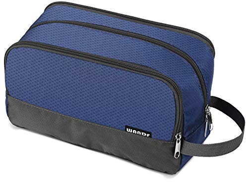 WANDF Kulturbeutel Herren Rucksack Damen Kosmetiktasche Waschtasche für Männer & Frauen in Premium Qualität (A - Königliches Blau)