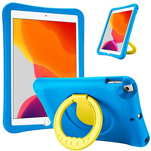 ProCase Kinder Hülle für iPad 10.2 Zoll iPad Air 3rd 10.5 Zoll iPad Pro 10.5 Zoll, Ultra Leicht Stoßfest Robust Kind Schutzhülle Umwandelbar Handgriff Handle Standfunktion -Blau VC-IPAD102-A1929A-Blue