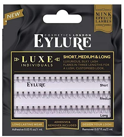 Eylure - Luxe Individuals False Eyelashes - Short, Medium & Long (Adhesive & Remover Included)