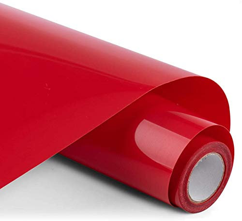 wintfarm Red Heat Transfer Vinyl,Htv Vinyl,Heat Transfer Vinyl Roll 12 x10ft,Vinyl Roll for Cricut,Heat Press Vinyl for DIY Craft Designs,HTV Iron on Vinyl for DIY T-Shirts Garments Bags