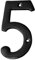 Motif 4-Inch Brass Metal Letters Mailbox Decor Address Signs For Houses Outdoor Wall Decor Mailbox Numbers House Address Numbers For Outside Address Sign for Door Numbers (Satin Black, Number 5)