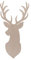 Bergliebe Dekohirsch Wanddeko 3D Hirsch natur Holz Wohnaccessoires Dekoartikel 54 x 26,5 cm Pohmer Design