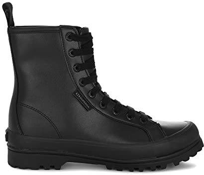SUPERGA 2643 Alpina Vegan Material - Ankle Boots - Allacciata - Donna - Total Black