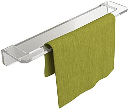 Agplex - Porta Asciugamani Bagno Adesivo - Portasalviette senza foratura in vetro acrilico plexig. trasparente - accessori bagno adesivi porta asciugamani - Porta salviette inossidabile