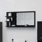 KTHLBRH (Blitzlieferung) Spiegelschrank Bad Ablagen Badezimmer Hängeschrank Badspiegel Badschrank mit Spiegel Badschrank mit Spiegel Badspiegel Schwarz 90x10,5x45 cm Spanplatte
