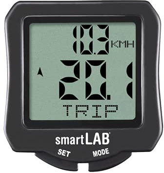 smartLAB bike3 Fahrrad Computer kabellos mit 16 Funktionen | wasserdichte LCD Geschwindigkeit Fahrradtacho | Passt an Allen Fahrrädern.