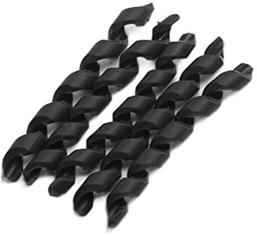 5 Stück Fahrrad Kabel Schutzspirale, TPR Gummi Fahrradleitungsschutz für Schalt- und Bremsleitung (Schwarz) - Fahrradzubehör