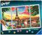 Ravensburger – CreArt format 80x50cm – Triptyque – Paysage Paris – Loisir créatif – Peinture par numéros – Adulte - Activité détente et créative – Dès 12 ans – 20134 – Version française