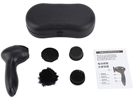 Haofy Electric Shoes Polisher, Portable Electric Shoe Cleaner Machine Cleaning Brushes Wireless Leather Cleaner Care Kit for Leather Bags Car Seat Maintenance