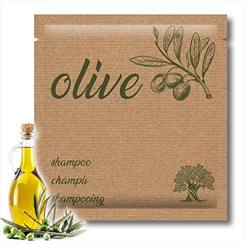 GPQ - Shampoo OLIVE | 400 Einheiten x 8 Gr. | Hotelaustattung | Mit Olivenöl, Parabenfrei | Für Hotels, Landhäuser, Appartements, Kreuzfahrtschiffe, B&B | Made in UE
