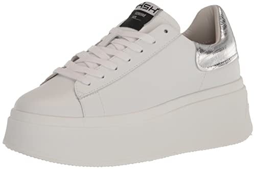 ASH Damen Moby Sneaker, Weiß/Silber
