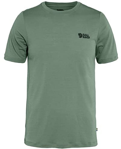 Fjällräven Herren Abisko Wool Logo SS M, Patina Green, L
