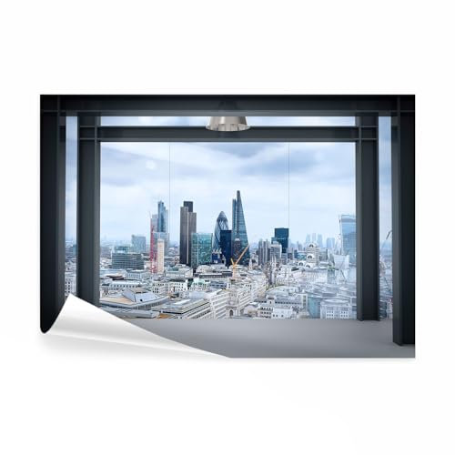 decomonkey Premium Fototapete London Stadt City 350x256 cm XXL Design Tapete Fototapeten Vlies Tapeten Vliestapete Wandtapete moderne Wand Schlafzimmer Wohnzimmer Fenster Panorama