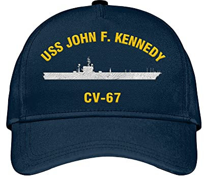 456 Baseball cap John F Kennedy CV 67 Modello di Nave Marina Militare Cappello per Esterna Casual Cappello Piatto Normale Running Baseball Cappelli Unisex