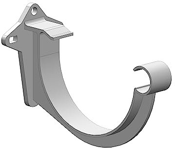 4Home&Garden | Einzelteile Dachrinnensystem RG 100 Typ 300 Fallrohr DN 60 | Kunststoff PVC Weiss | Verbinder Stutzen Rinnenhalter (Rinnenhalter)