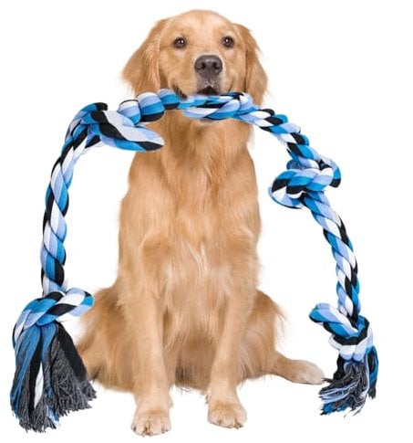 QUIIEOSKIA Indestructible Dog Toys, 35 Inch Knots Tough Tug Toy for Large and Medium Dogs, for Teeth Cleaning Tug of War