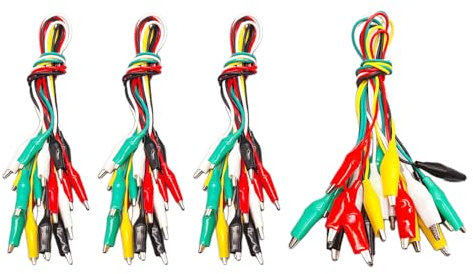 40 tubos de medición con abrazaderas de cocodrilo, cable de alimentación con pinzas de cocodrilo de dos extremos, tubos de medición, metabolismo, cable de medición con clip, tubos de medición con