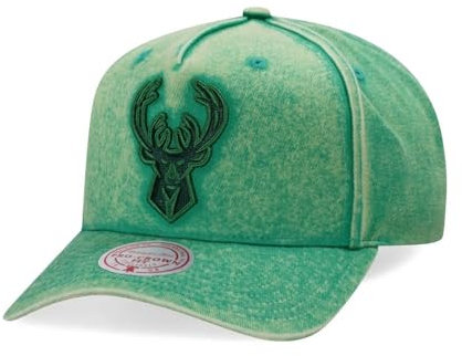 Mitchell & Ness Milwaukee Bucks Washed Out Vintage Pro Crown Fit Snapback Cap