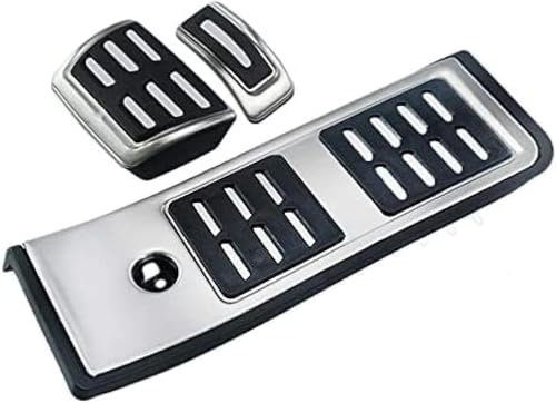 JCFFCW Auto Pedal Pedale Passend Für Audi New A4 B9 2016 2017 2018, Fuß Kraftstoff Bremskupplung Abdeckung Zubehör Fußstütze Pedale,C 3pcs at with Rest/