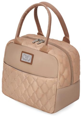 Lekespring - Bolsa isotérmica para comida para mujer y hombre, 9L bolso portátil para oficina, trabajo, almuerzo y estudiantes escolares - Kaki_2