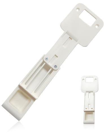 Pet Door Latch for Cats, Adjustable Cat Door Stop, 1 Piece, White Door Finger Guards & Cat Gate Solution for Easy Pet Access Without Traditional Cat Door