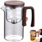 Tecine, teiera magnetica con manico e teiera in vetro da 520 ml con infusore per teatro staccabile rosicante di tè sciolto con coperchio per casa, ufficio, casa da tè
