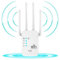 Amplificador de Señal WiFi,1200Mbs 2.4/5.0Ghz Doble Frecuencia, Repetidor WiFi, Extensor de Señal WiFi con 4 Antenas, Los Repetidores WiFi Mejoran la Cobertura WiFi. (Blanco Brillante)