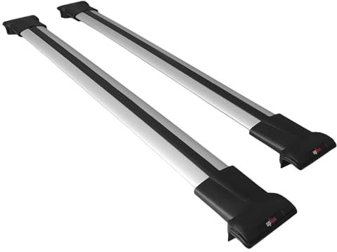 ipqi Kompatibel mit Volkswagen Sharan 2 (7N) 2010-2022 Fly Model Relingträger Dachträger Auto Gepäckträger Grau Aluminium 2 Stangen