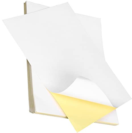 DIYEAH Etiketten 100 Blatt Aufkleberpapier A4-größe Etikettenpapier Für Drucker Selbstklebende Aufkleberblätter