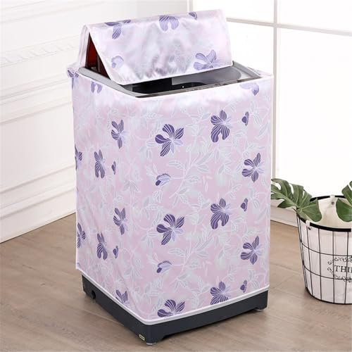 BAMFY Cubierta Lavadora Impermeable Impresión Decorar El Hogar Portátil Con Cremallera Fundas Para Lavadora Y Secadora Para Carga Superior Protector Cubierta Superior(Top opening lid 5-7kg,C)