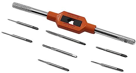 OSALADI Mini Ratchet Spanner Set 8pcs Adjustable Tap Wrenches Steel Hand Tool Straight Handle for Easy Tapping