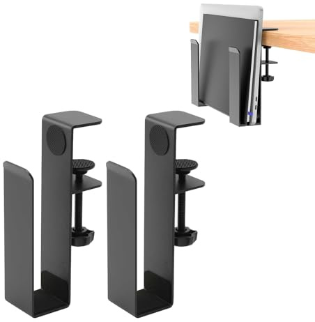 Desk Side Storage, Vertical Laptop Stand, No Drill Adjustable Desk Holder | Under DeskUnder Desk Laptop Stand Punch-Free and Space-Saving Laptop Mount, Clamp on Storage Organizer for Office & Home