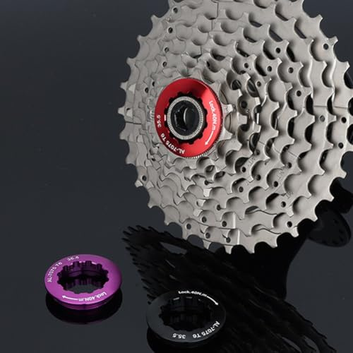 Gettimore 2 Stück Fahrrad Schwungrad Ring Abdeckungen 7075 Aluminiumlegierung Kontermutter für 11T Kassetten Fahrrad Kassette Ritzel Sicherungsring Radfahren Teile