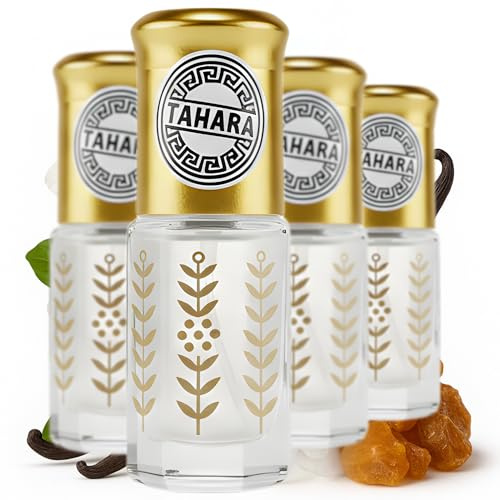Craft & Care Musk Tahara, arabisches Parfüm, Cremiges und konzentriertes Parfümöl, 3 ml (Taschenformat), weißer Moschus mit Noten von Baumwolle und Jasmin, Unisex, alkoholfrei (2, Tahara)
