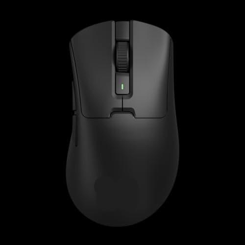 GRwzuPUEG Ratón inalámbrico para Juegos 8K PAW3395, Base magnética RGB, ratón con Cable Recargable, ergonómico, M900Pro, Compatible con PC Delux(M900Pro-black)