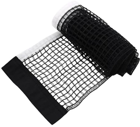 Folpus Tischtennisnetz, Trainingsgerät, tragbares Zubehör, Ersatznetz, Schnellaufbau für Spiel, Wettkampf, Outdoor, Schwarz