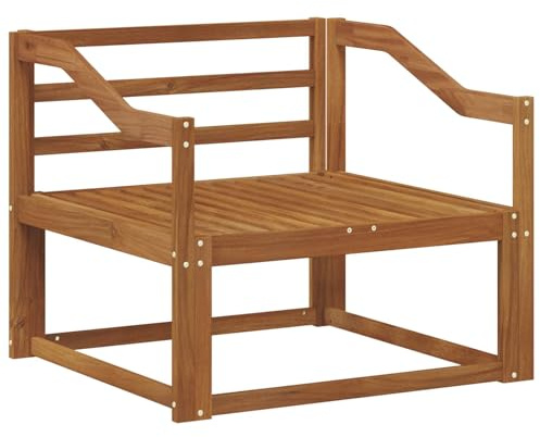 vidaXL Outdoor Mittelsofa Massivholz Akazie Natur, Akazienholz Mittelsofa, Langlebige Lounge für den Außenbereich, Modernes Terrassensitzmöbel, Stylische Garten-Couch, Wetterfeste Möbel