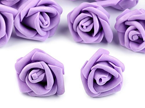 maDDma 10 Deko-Rose Rosenblüte Rosenkopf 3-4cm Moosgummirosen Foamrosen Schaumrosen, Farbwahl