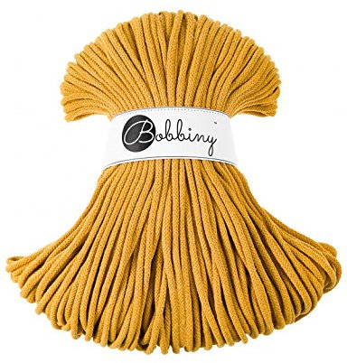Bobbiny Premium Cords 5 mm - Rope-Garn 100 m 100% Baumwolle (Mustard)