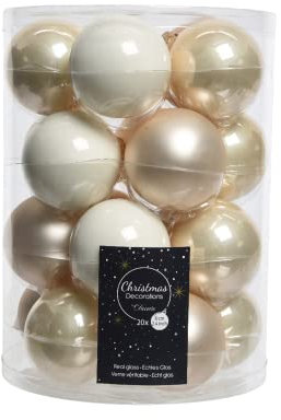 Kaemingk Glaskugel Weihnachtskugeln Christbaumschmuck Perle Mix 20 STK