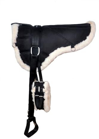 ACES EXCLUSIVE BAREBACK PAD SADDLE PAD WITH FREE STIRRUPS AND GIRTH (FULL TO COB) (BLACK)