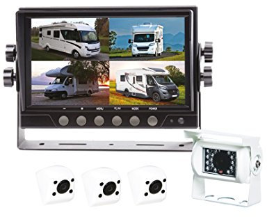 BEEPER Caméra de recul Quad écran LCD 7'' 4 caméras Blanche RW4QUAD