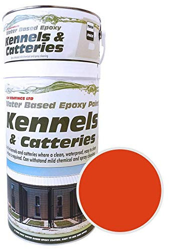 ASK Coatings Cattery and Kennel Floor Paint, waterproof epoxy paint (5L, Red)