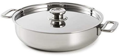 Robert Welch Campden Cookware Casserole Low 4.3L. Suitable for Induction & All Cooking Methods. 25 Year Guarantee Stainless Steel