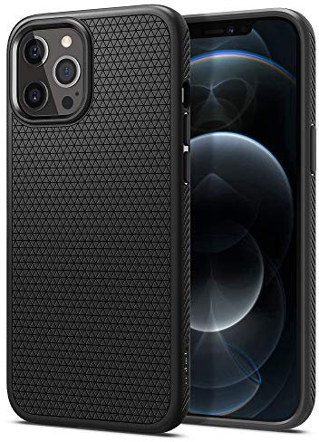 Spigen Liquid Air Hülle Kompatibel mit iPhone 12 Pro Max -Matte Black